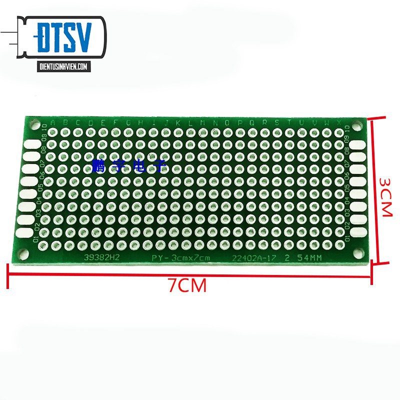 Phíp Đồng Đục Lỗ 2 Mặt PCB Xanh Tốt