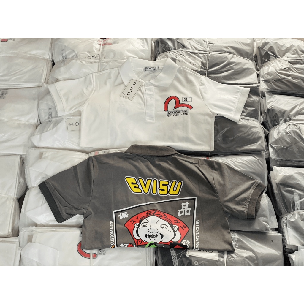 (MẪU MỚI) Áo Thun Nam Polo EVisus Có Cổ In Ông Mặt Hề Phối Màu Đỉnh Cao Siêu Hot HHP FASHION