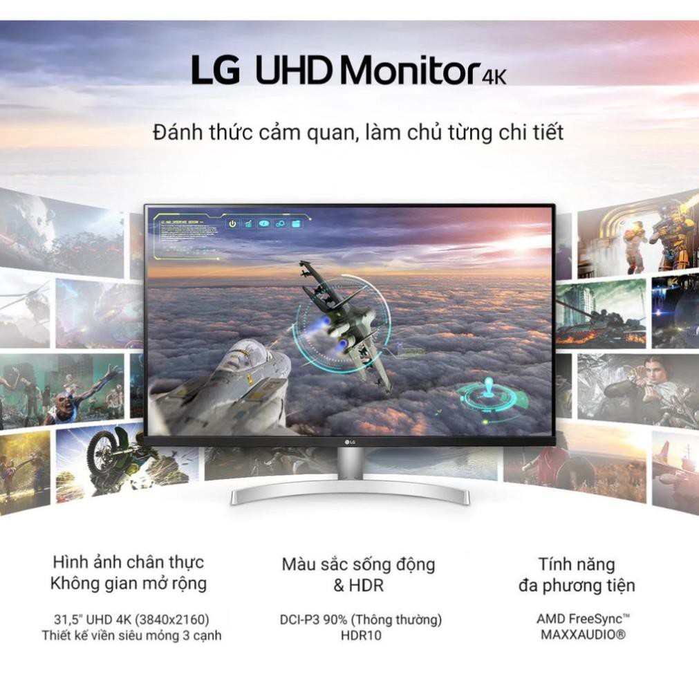 Màn Hình LG 32UN500-W UHD 4K 31.5'' VA HDR Loa 5W - Hàng Chính Hãng | WebRaoVat - webraovat.net.vn