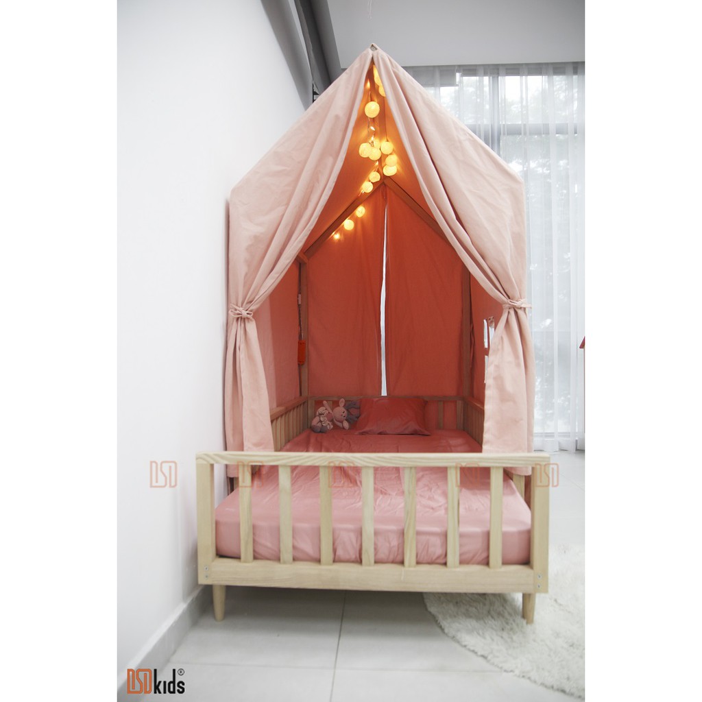 Giường trẻ em 🛑FREESHIP🛑 Giường lều gỗ thông minh cho bé [ Nguyên liệu 100% gỗ tự nhiên nhập khẩu]