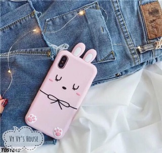 Ốp silicon tai thỏ cute