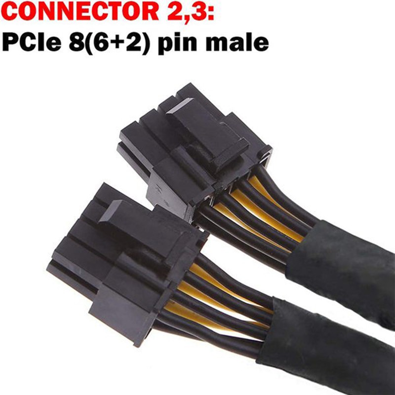 4 Card Đồ Họa 8 Pin Pci-E Pci Express Card Gpu Vga 8 Pin Female To Dual Gpu 8 (6 + 2) Pin Male