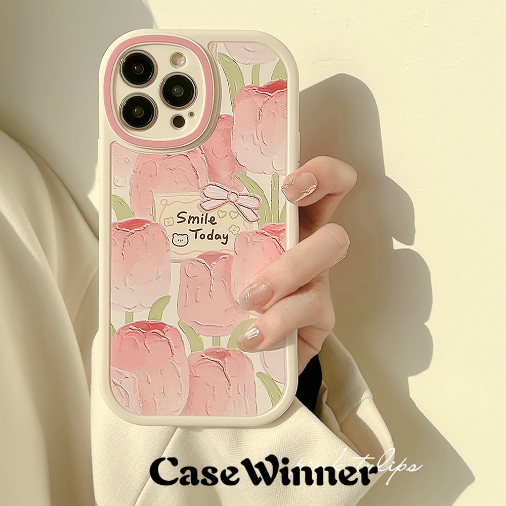 Ốp Điện Thoại Cho OPPO A76 / 15 / 16 / 95 / 96 / 57 2022 / 12 / 15S / 5 / 2020 Reno 4F 5F 7Z 5 7 4 / 16K / 55 / 54 / 5S / 94 / 7 / 92 / 3S Bìa Mềm Hoa Tulip