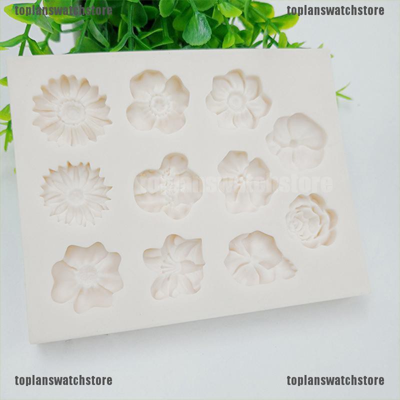 Khuôn Silicone Tạo Hình Hoa Hướng Dương 3D Trang Trí Viền Bánh
