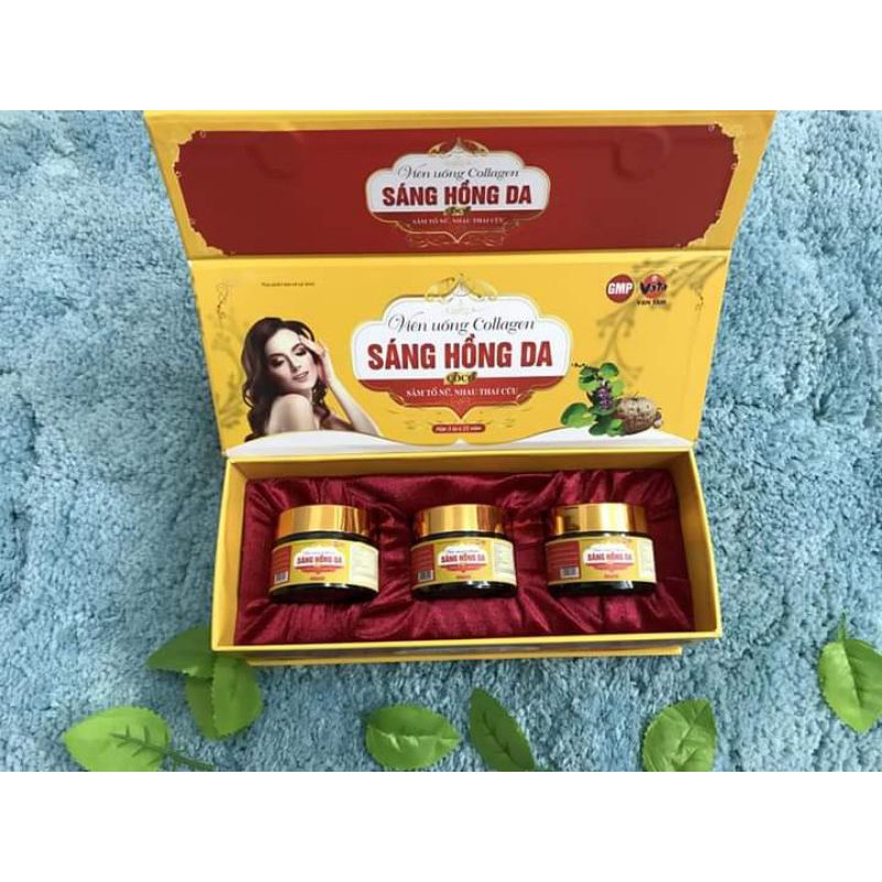 Combo 3 lọ viên uống colagen( Sáng Hồng Da) | Thế Giới Skin Care