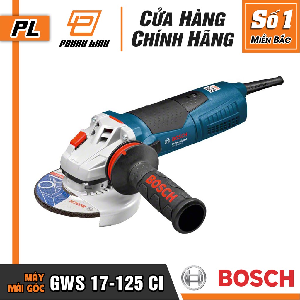 Máy Mài Góc Bosch GWS 17-125 CI (125MM-1700W) - Công Nghệ Giảm Rung - Hàng Chính Hãng