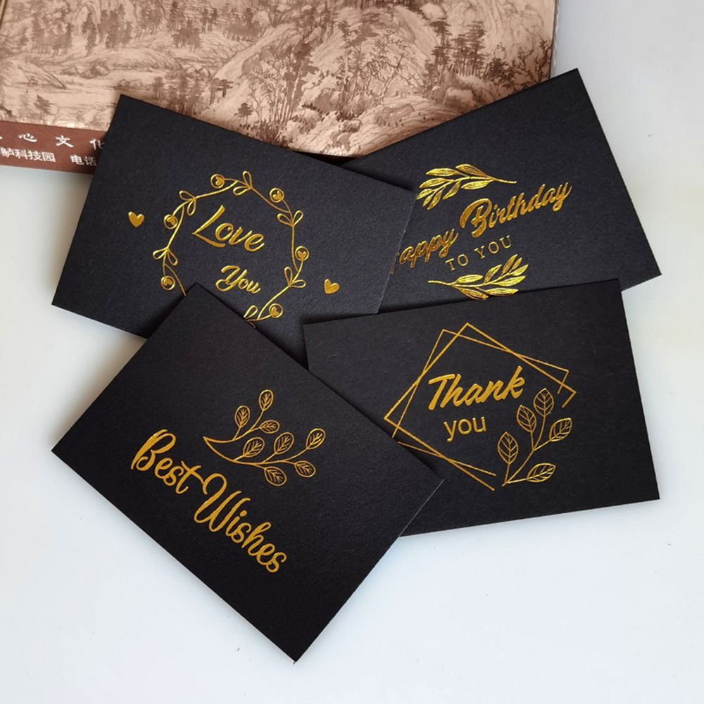 Set 100 Tấm Thẻ Màu Đồng In Chữ Thank You Độc Đáo Trang Trí Tiệc|Tem Chúc Phúc / Nhiều Màu Sắc