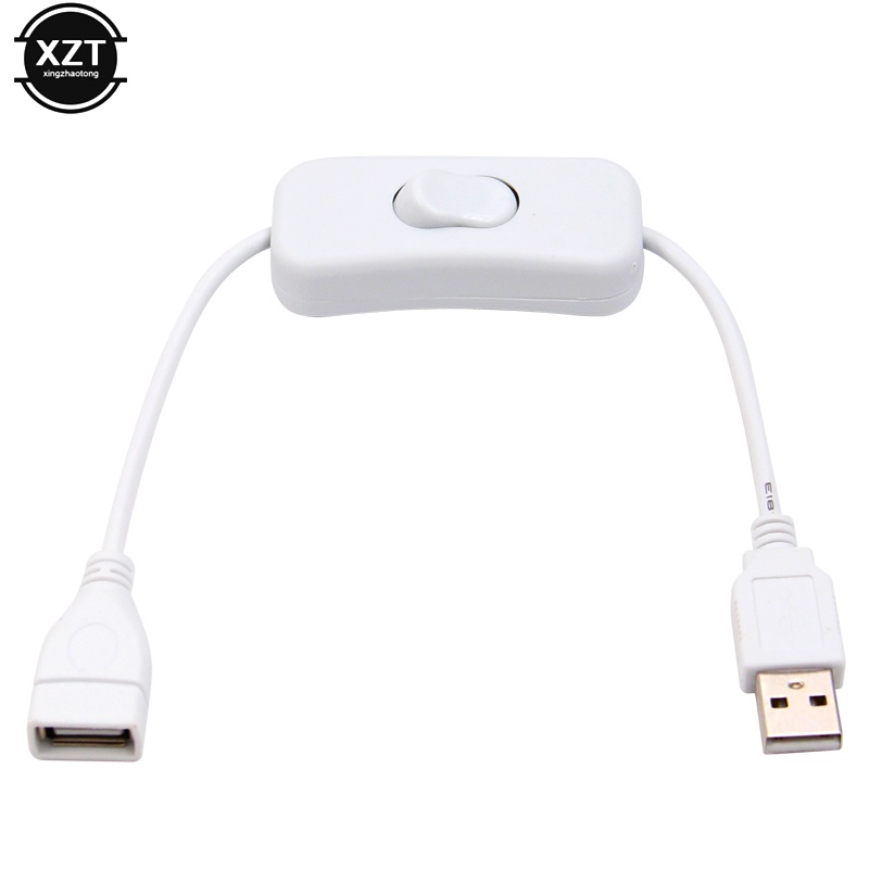 1 Dây Cáp USB Màu Đen Dài 28cm Có Công Tắc Bật/Tắt Mở Rộng Cho Đèn USB Quạt USB