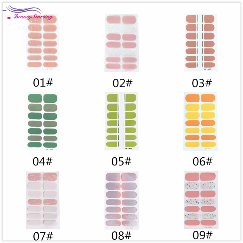 Set 14 Miếng Dán Trang Trí Móng Tay Nghệ Thuật Diy