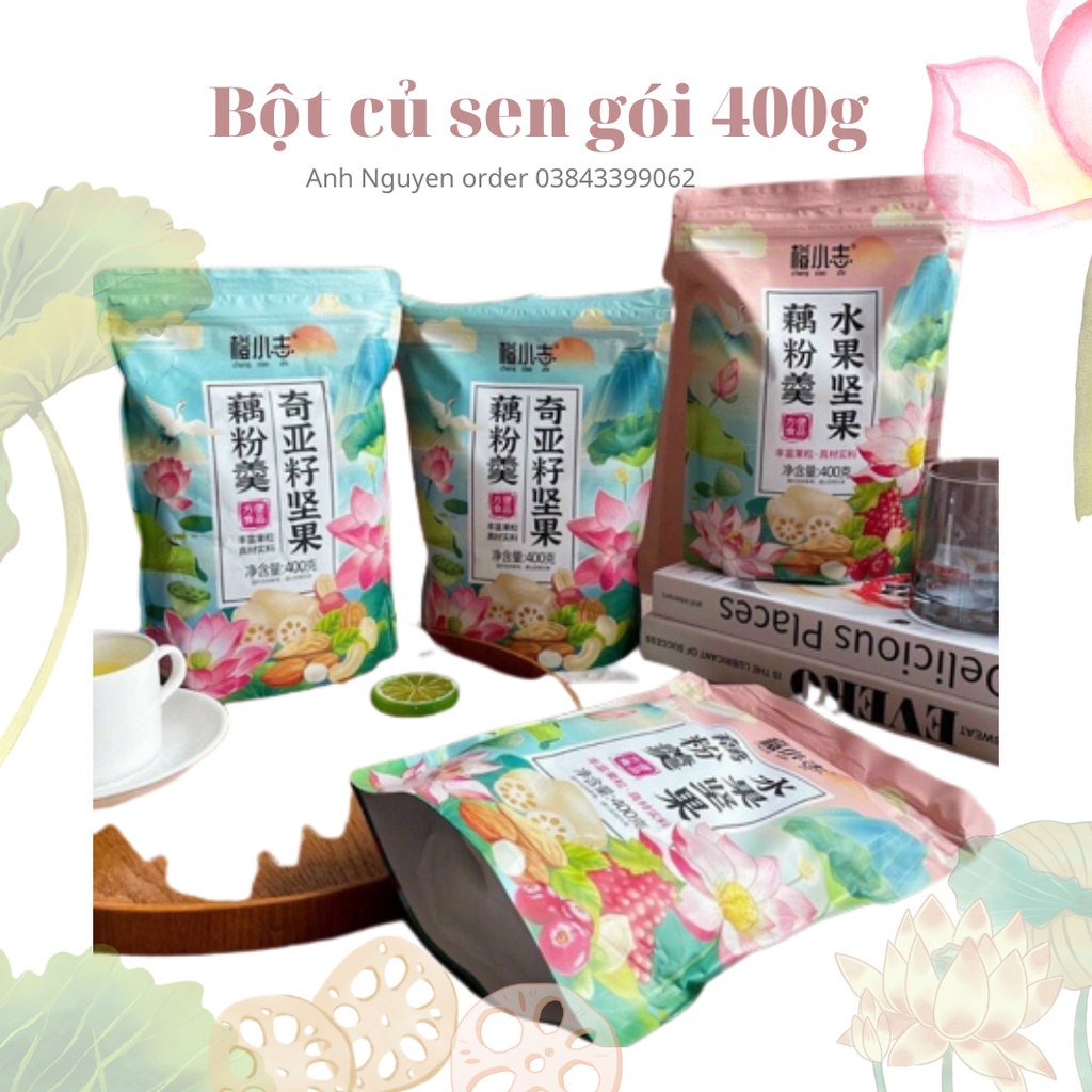 Gói Bột Củ Sen 400g Mix Hạt Dinh Dưỡng Và Trái Cây Dinh Dưỡng