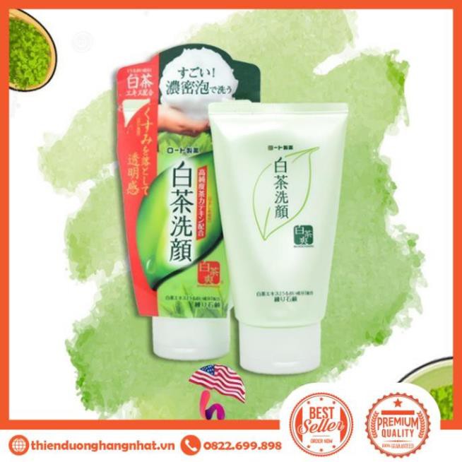 Sữa rửa mặt trà xanh Rohto Shirochasou Green Tea Foam 120g hàng Nhật Maneki