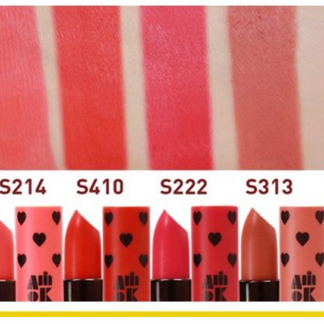 Son thỏi Amok màu S410 Hàn Quốc