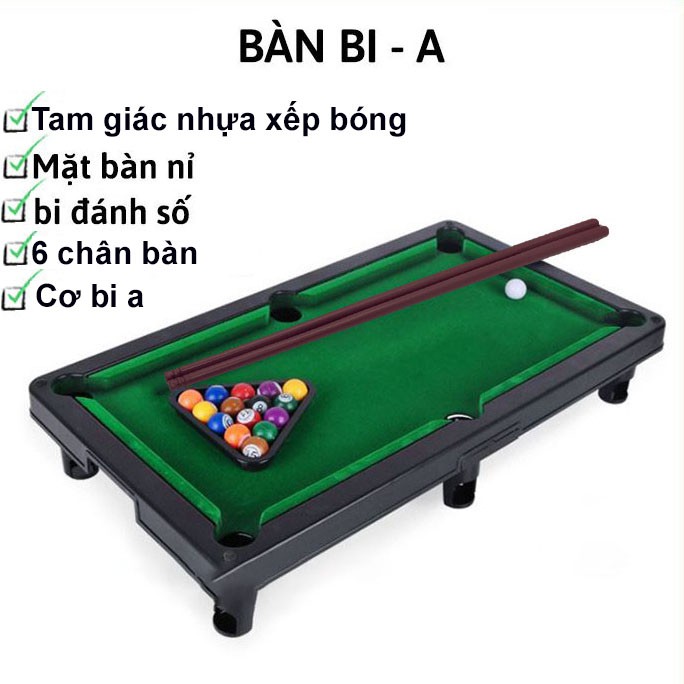 [Ảnh thật] Bàn Bi a Giá Rẻ Bàn Bida Thể Thao 6 Chân, Nhựa Bền Giúp Bé Tăng Độ Chính Xác