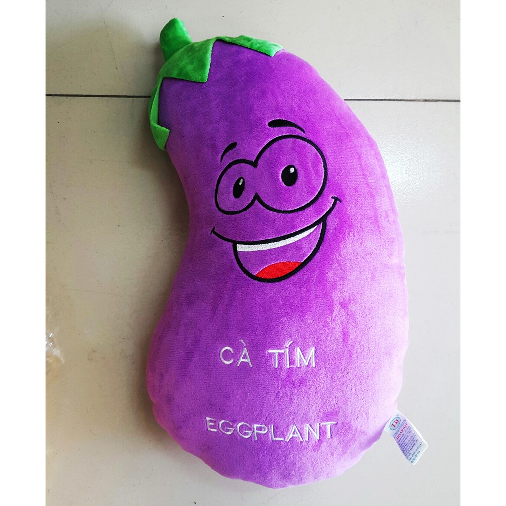 GỐI ÔM, GẤU BÔNG HÌNH CỦ CÀ TÍM (40 CM) G12