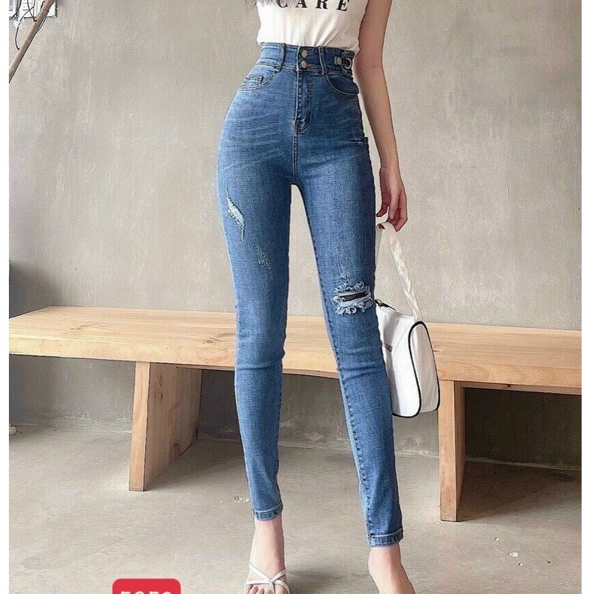 Quần jean nữ cao cấp, Quần jean thiết kế thời trang nữ hàng mới về thương hiệu MuradFashion loại mẫu QJNU5056