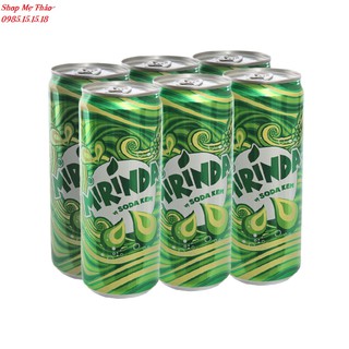 LỐC 6 LON NƯỚC NGỌT MIRINDA VỊ SODA KEM 330ML