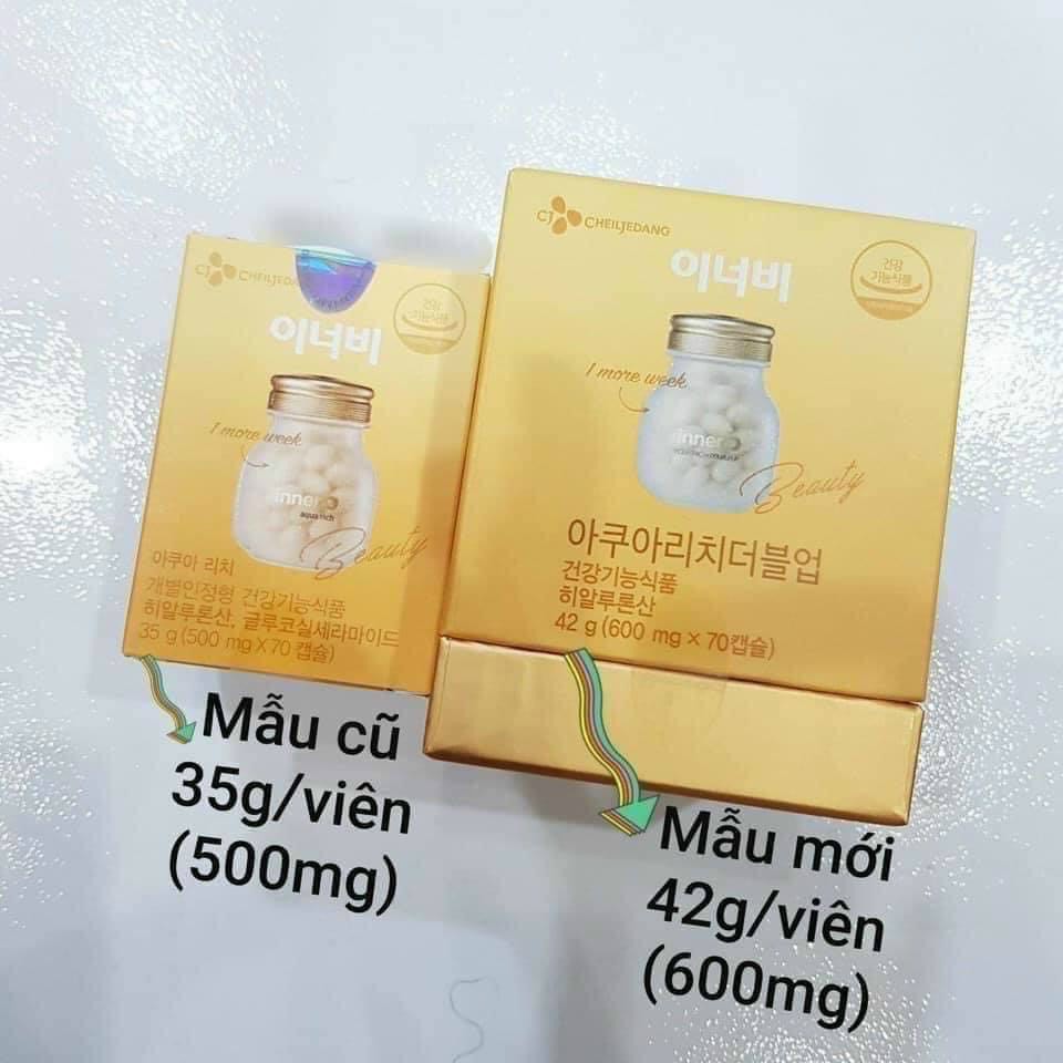 Viên Uống Cấp Nước 💝FREESHIP💝 Viên Uống Cấp Ẩm - Chống Lão Hóa - Căng Bóng Da - CJ Innerb Aqua Rich Doubleup SP37