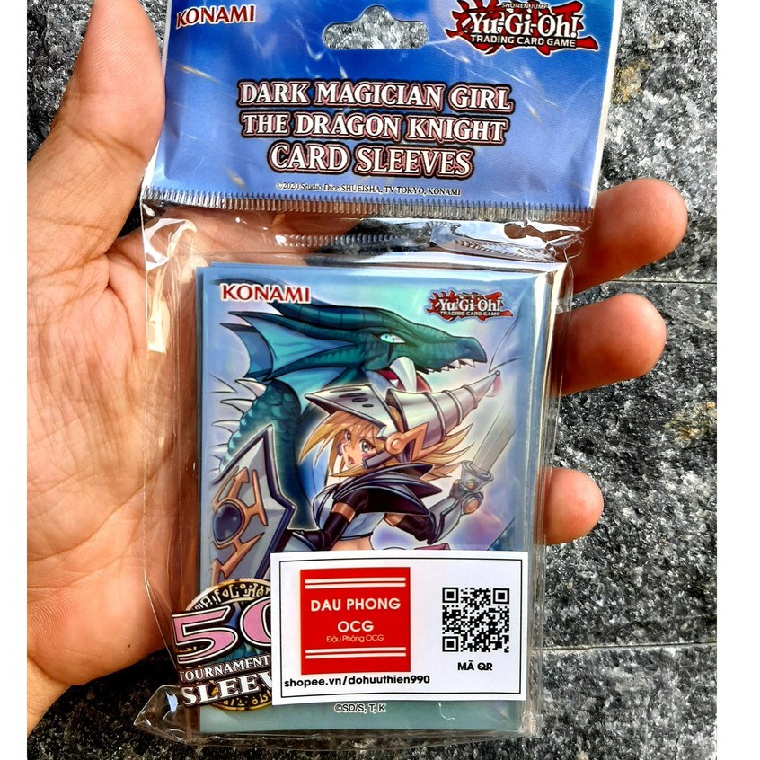 [ ĐỖ LẠC ] TÚI BỌC BÀI YUGIOH DARK MAGICIAN GIRL THE DRAGON KNIGHT CARD SLEEVES - 50 CÁI BỌC BÀI SIZE 63X90 MM