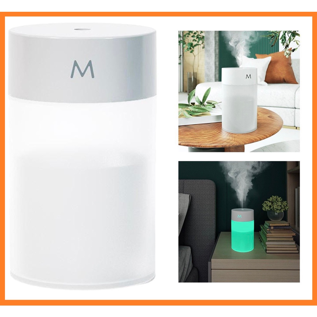 Combo Máy Xông Tinh Dầu Hình Trụ Đổi 7 Màu Cho Phòng Ngủ Và Đuổi Muỗi + TINH DẦU CHANH XẢ