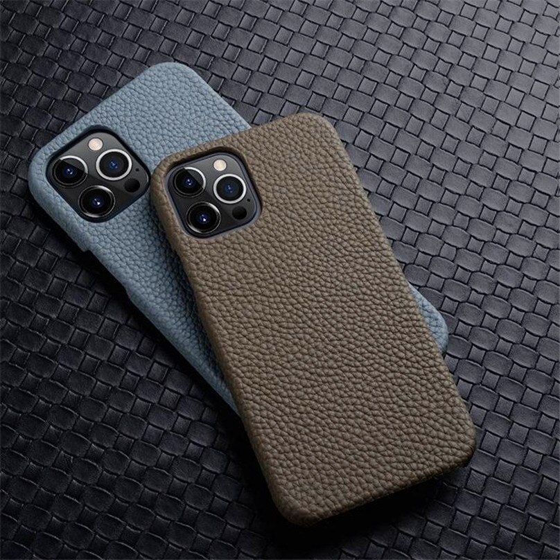 Ốp Điện Thoại Da Bò Thật Làm Thủ Công Cho iphone 12 pro 13 14 15 pro max 11 pro