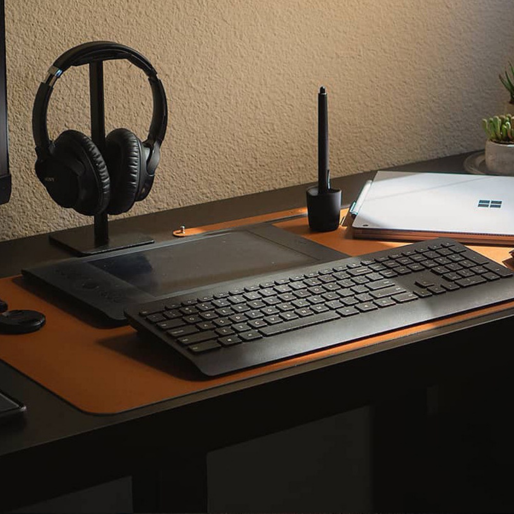 Thảm Da Deskpad Tấm Lót Trải Bàn Làm Việc Lót Chuột Cỡ Lớn Bo Viền Chống Nước 80x40cm 90x45cm - Shop Nado