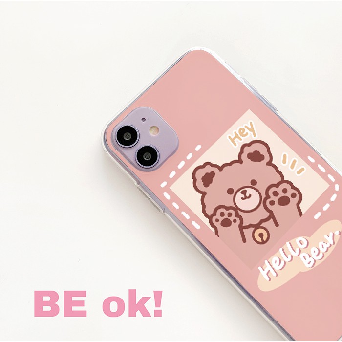 Ốp lưng iphone Hey Bear viền trong chống ố 6/6plus/6s/6splus/7/7plus/8/8plus/x/xr/xs/11/12/13/pro/max/plus/promax | WebRaoVat - webraovat.net.vn