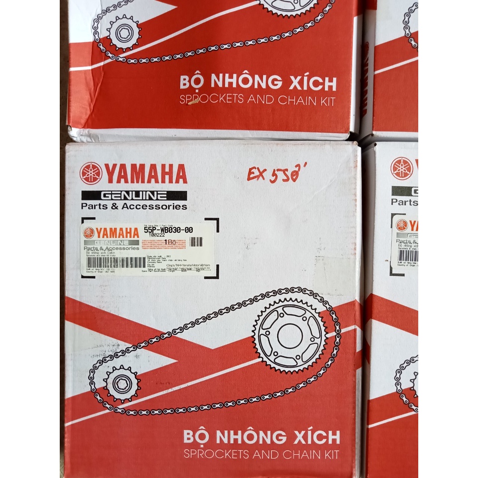 Bộ nhông sên đĩa Exciter 150 ,Exciter 135 hàng chính hãng Yamaha