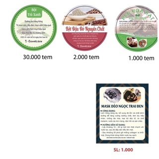 10TEM DÁN BỘT TRÀ XANH