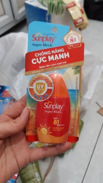 Kem chống nắng SUNPLAY super Block SPF 81 PA ++++ chống nắng cực mạnh,không gây khô da,thoáng mịn.