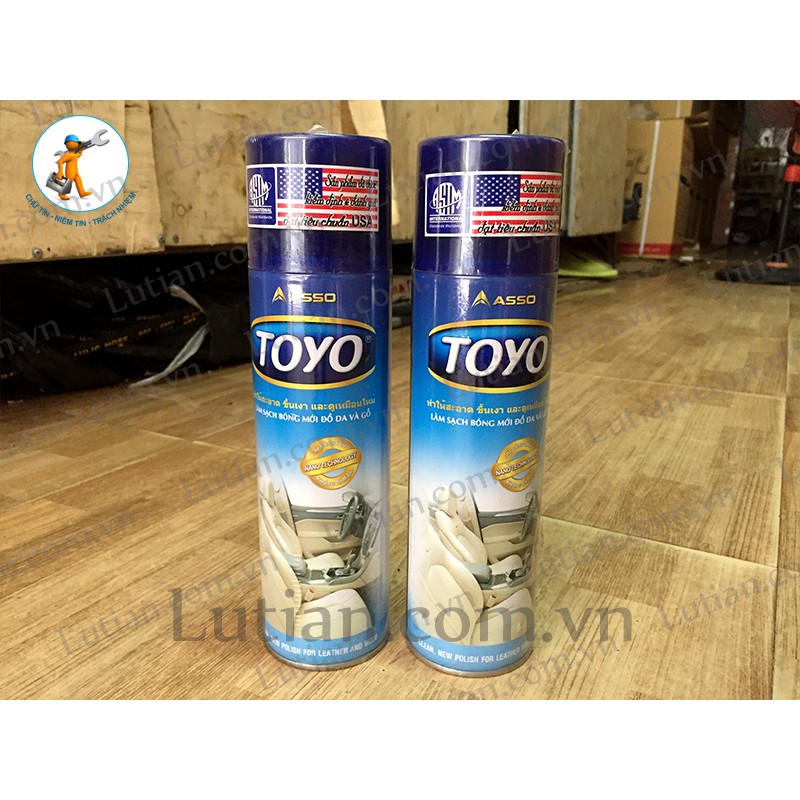 Chai xịt bóng đồ da và gỗ Toyo