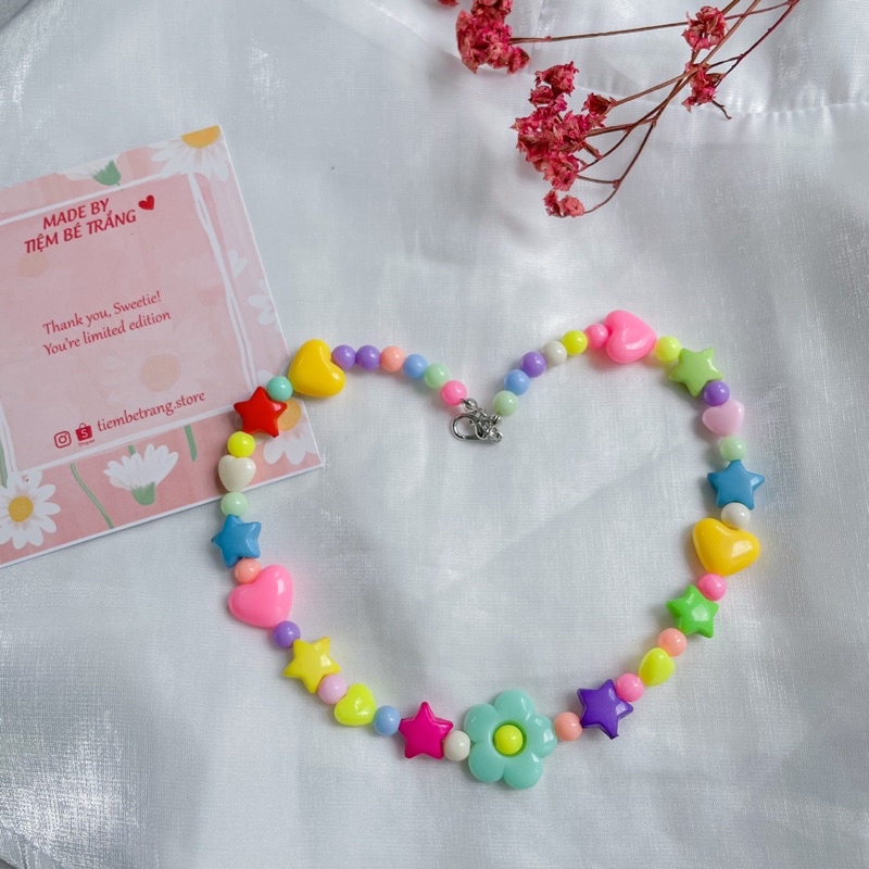 🌈Dây Chuyền Hạt Cườm Phong Cách Boheme Màu Sắc