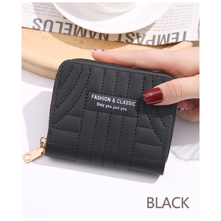 Ví Bóp nữ mini khóa kéo trần trám siêu xinh BAG U VMT32