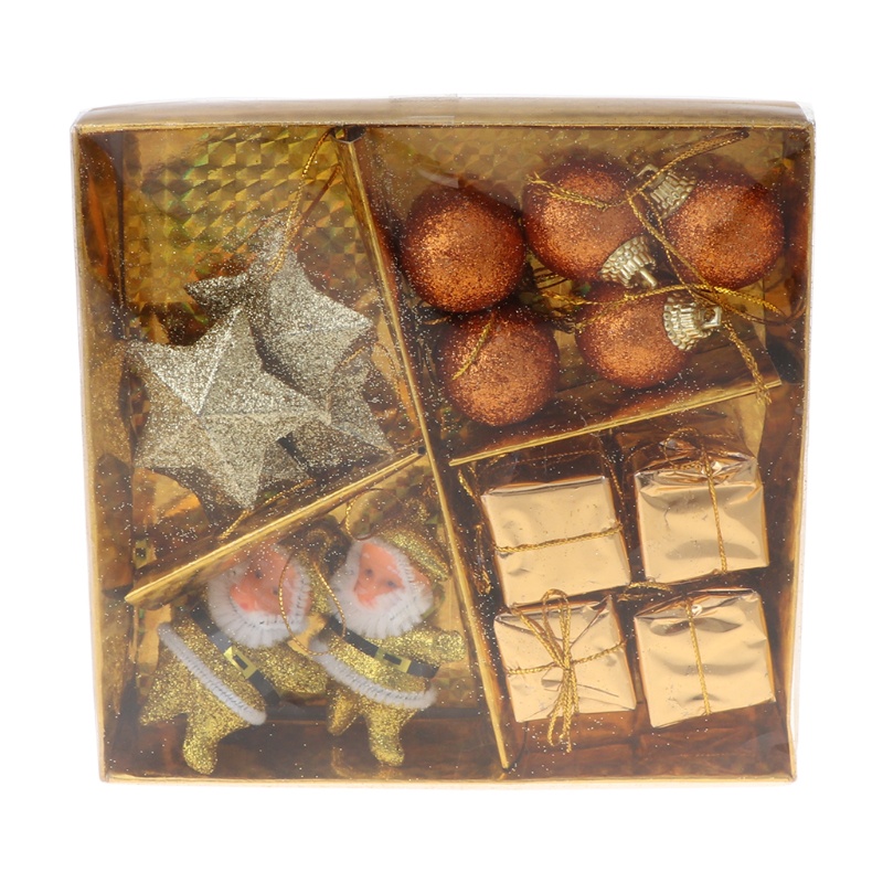 Set 16 quả châu treo trang trí cây thông noel/ năm mới