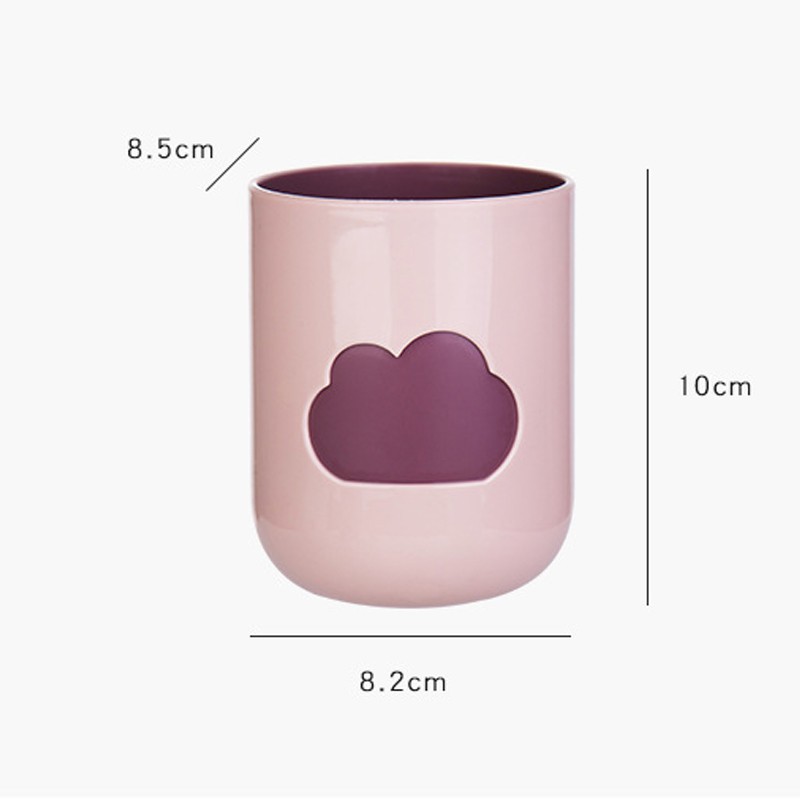 Cốc nước súc miệng A236 cốc đựng bàn chải đánh răng nhựa 2 lớp Creative Cloud Cup siêu bền đẹp họa tiết đám mây