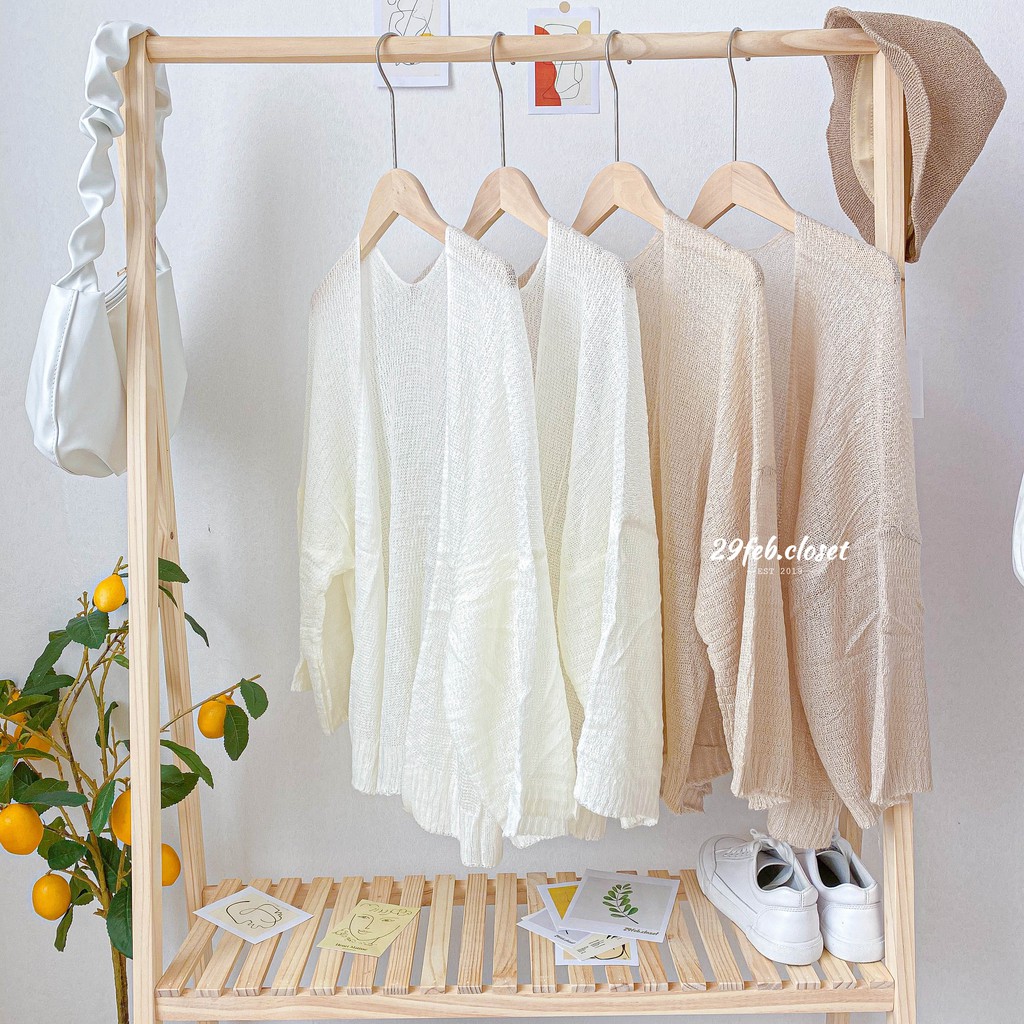 Áo cardigan len mỏng (Ảnh thật)