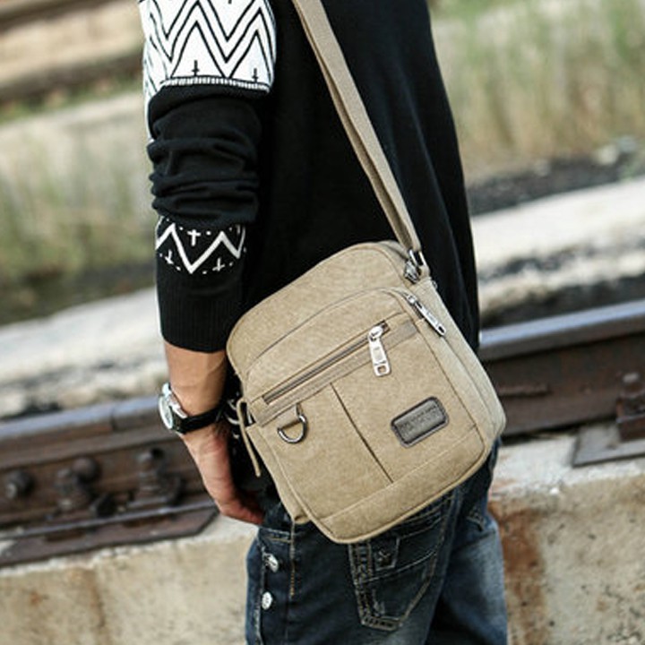 Túi đeo chéo vải bố đựng vừa ipad 10.5inch