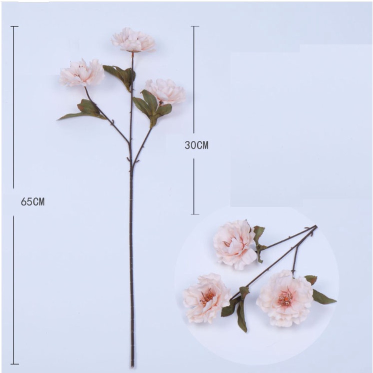 (CÀNH LỚN_BÔNG ĐẸP NHƯ THẬT) CHÙM HOA GIẢ decor sang trọng. CÀNH HỒNG, MẪU ĐƠN hoa vải trang trí chụp ảnh