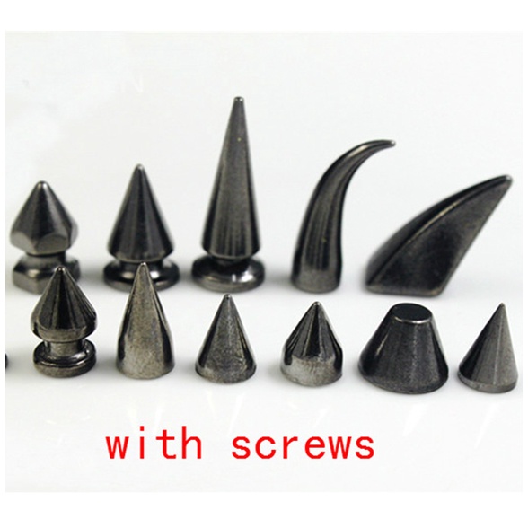 Đinh Tán Kim Loại Nhiều Kích Thước Màu Đen Chuyên Dụng Cho Quần Áo Da