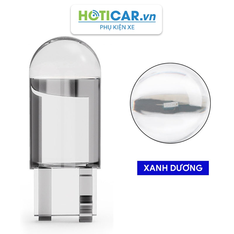 Bộ 4 Bóng đèn LED xi nhan, demi, đọc sách, trần, cốp, đồng hồ taplo 12V T10 COB T10C-1 NHIỀU MÀU