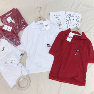 Áo polo mickey nữ