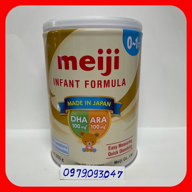 Sữa Meiji 0-1 ( nhập khẩu chính hãng ) lon 800g date: 03/2025