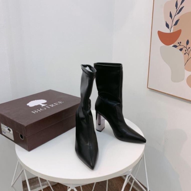 Boot Gót Gương 9p Bigtree Da Mềm Êm Fullbox QC Cao Cấp