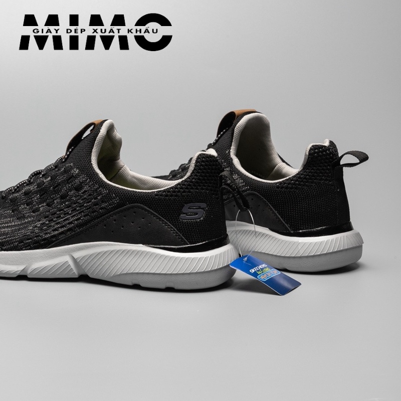 Giày Skechers nam màu đen, giày thể thao siêu êm mềm nhẹ, bền đẹp, thoáng khí, không hôi chân