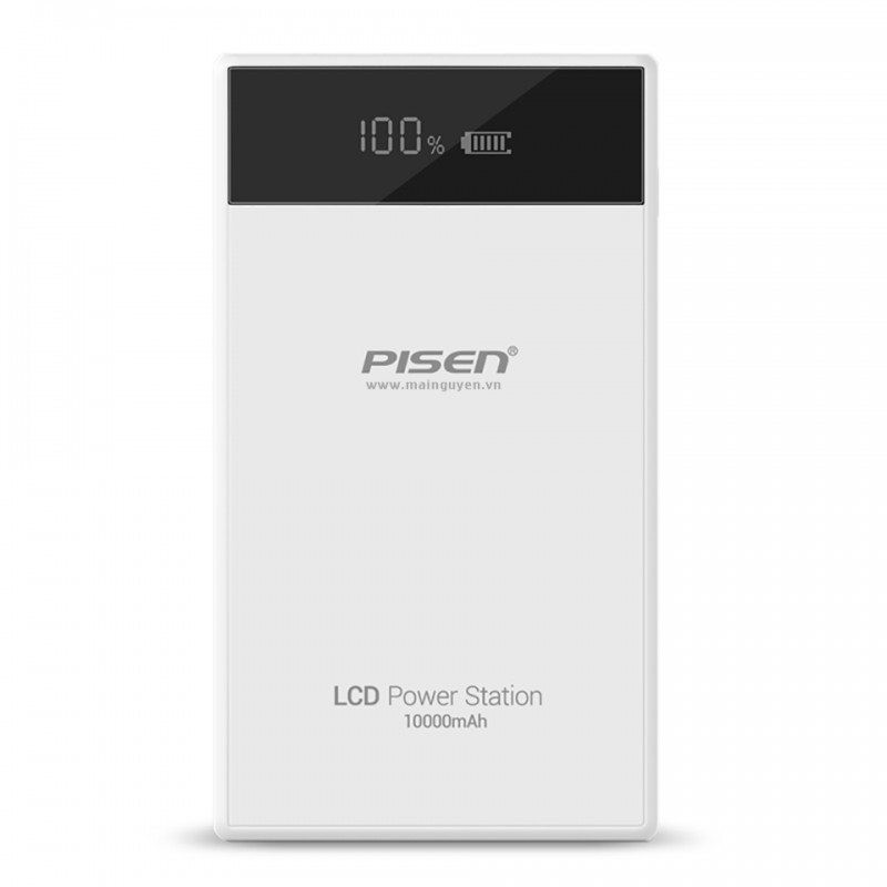 Sạc dự phòng Pisen LCD Power Station 10.000mAh Smart (Version III) - Hàng Chính Hãng