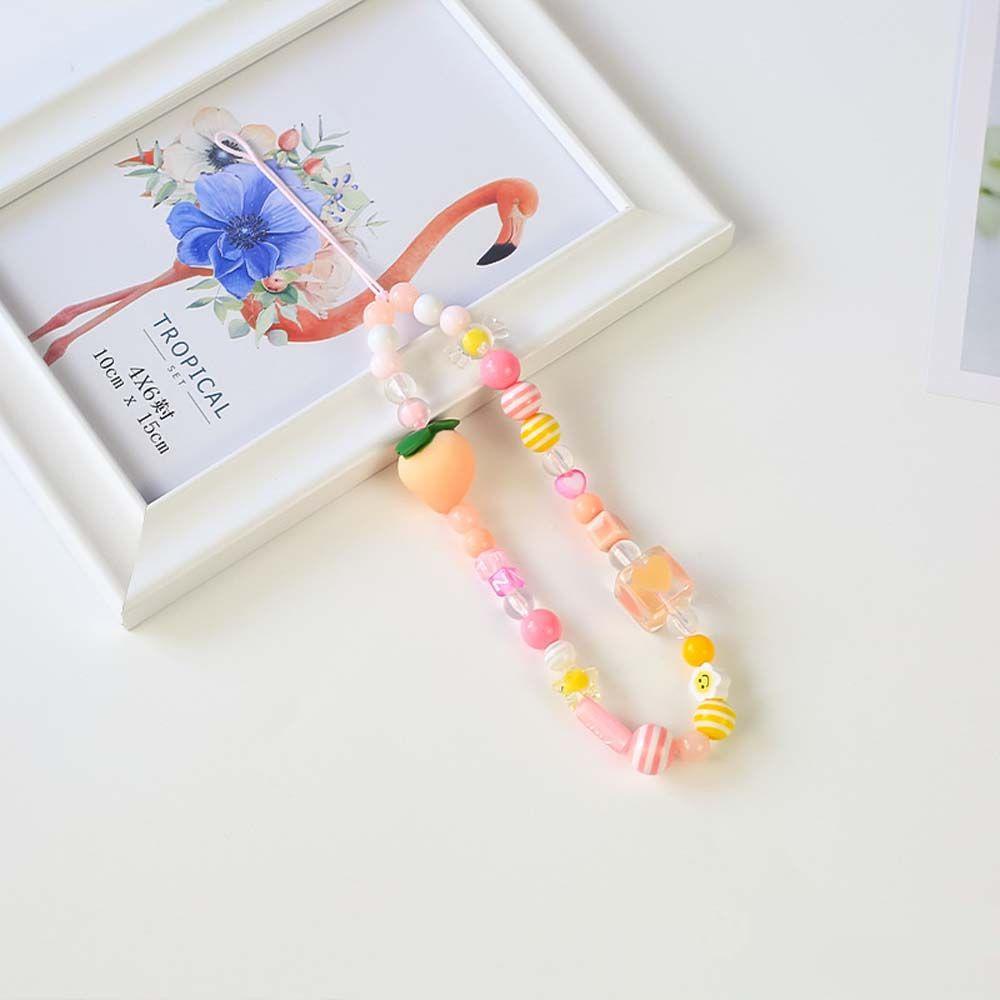 Dây Đeo Điện Thoại Đính Hạt Nhiều Màu Chống Thất Lạc Tiện Dụng