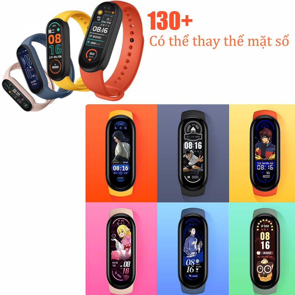 Vòng tay theo dõi sức khoẻ Xiaomi Mi Band 6-Vòng đeo tay thông minh Huawei Honor Band 6