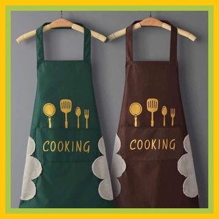[Free Ship]Tạp dề COOKING chống thấm nước