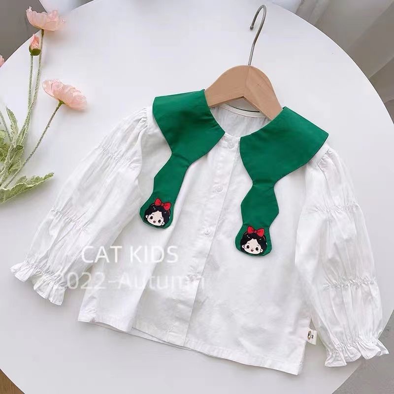 Set Áo Sơ Mi + Quần Jean Năng Động Thời Trang Cho Bé Gái