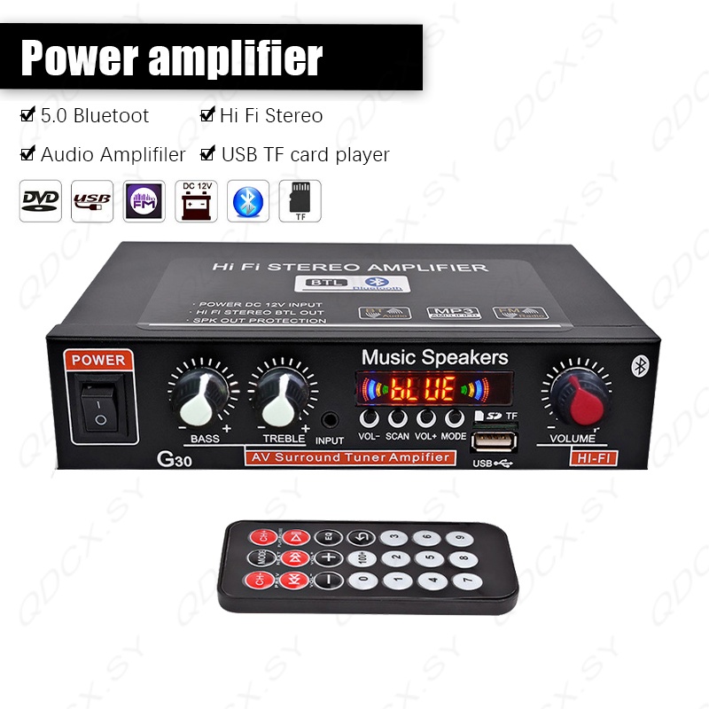 Bộ Khuếch Đại Âm Thanh Kỹ Thuật Số Bluetooth 800W