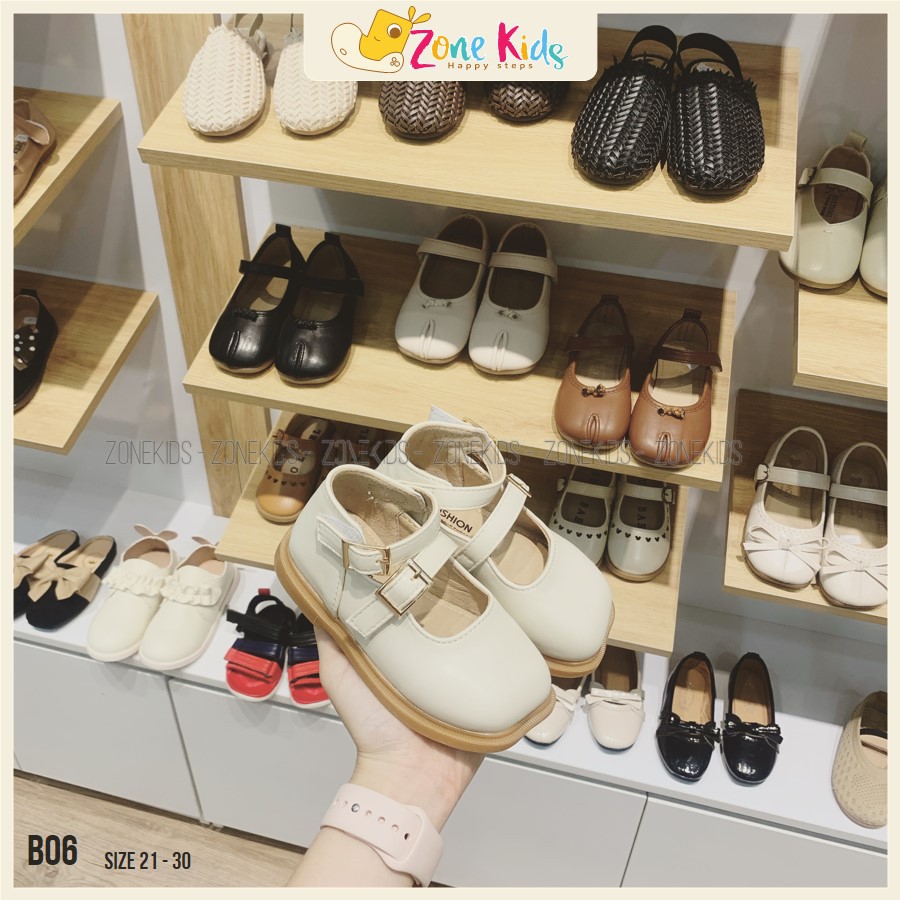 Giày búp bê hai quai dán cho bé gái Zonekids - B06